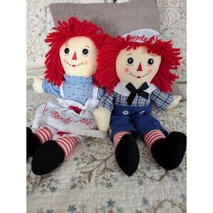 Raggedy Ann & Andy Classic Rag Dolls 16 Inch Hasbro Aurora New NWOT